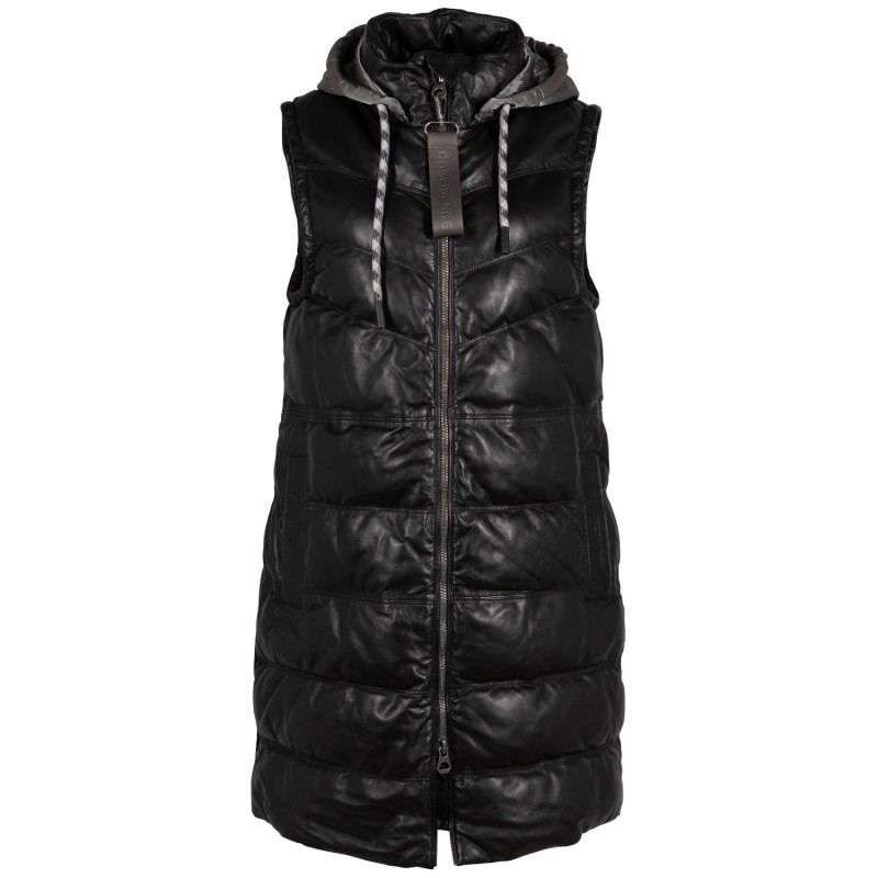 Vesta Lunga de Piele Dama Mauritius Neagra GWVivika – Veste de Piele