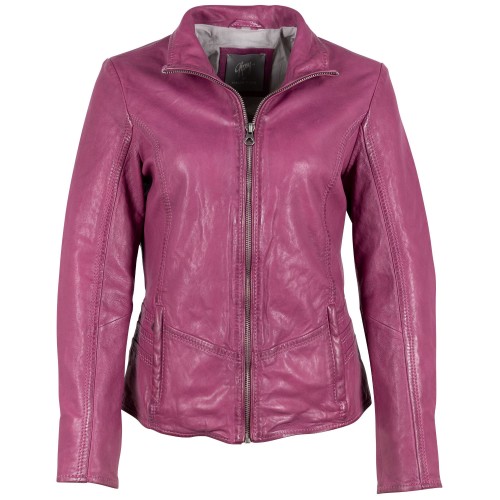 Geaca de Piele Dama Mauritius Roz Inchis GWWany