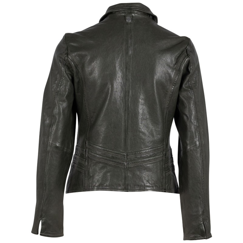 Geaca de Piele Dama Mauritius Verde Inchis GWWany – Geci de Piele