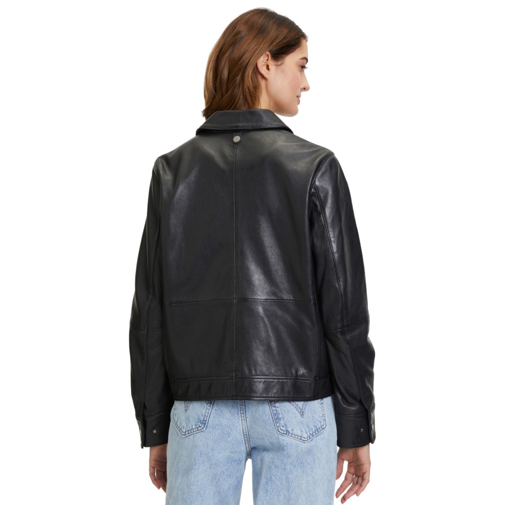Geaca de Piele Dama Mauritius Neagra GWYunni Geaca de Piele Dama Mauritius Neagra GWYunni - readytowear.ro