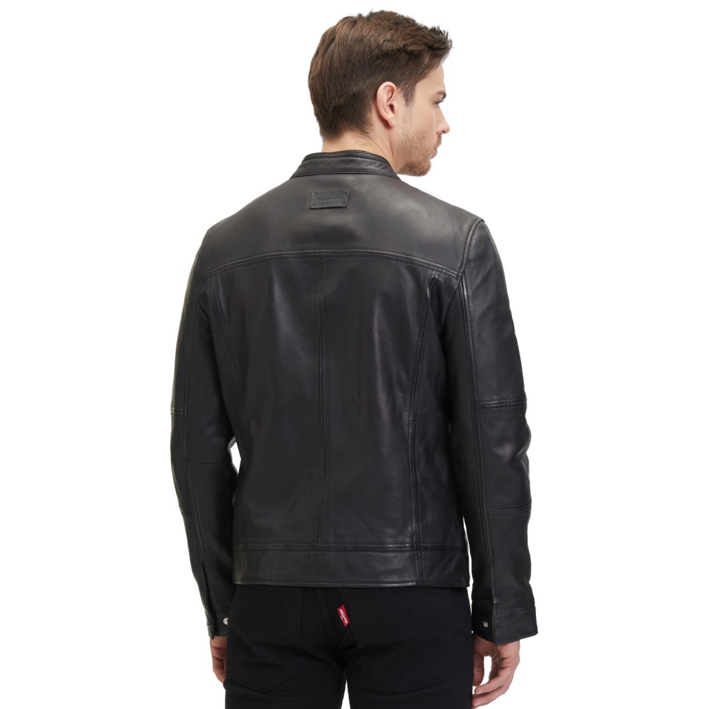 Geaca de Piele Barbati Mauritius Silver Neagra MSMLeevi Geaca de Piele Barbati Mauritius Silver Neagra MSMLeevi - readytowear.ro