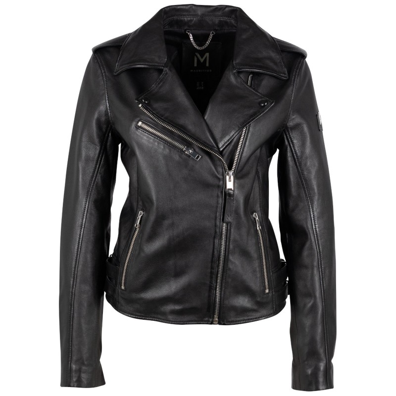 Geaca de Piele Dama Mauritius Neagra MSWBjelle – Geci de Piele
