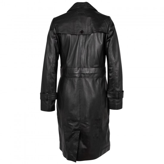 Geaca Lunga de Piele Dama Mauritius Neagra MSWFreydis Geaca Lunga de Piele Dama Mauritius Neagra MSWFreydis