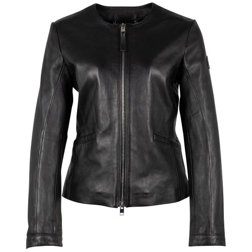 Geaca de Piele Dama Mauritius Neagra MSWTjara