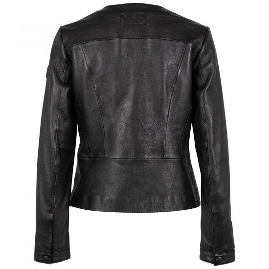 Geaca de Piele Dama Mauritius Neagra MSWTjara