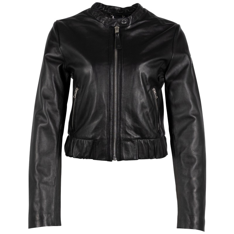 Geaca Scurta de Piele Dama Mauritius Neagra MWAmalie – Black Friday