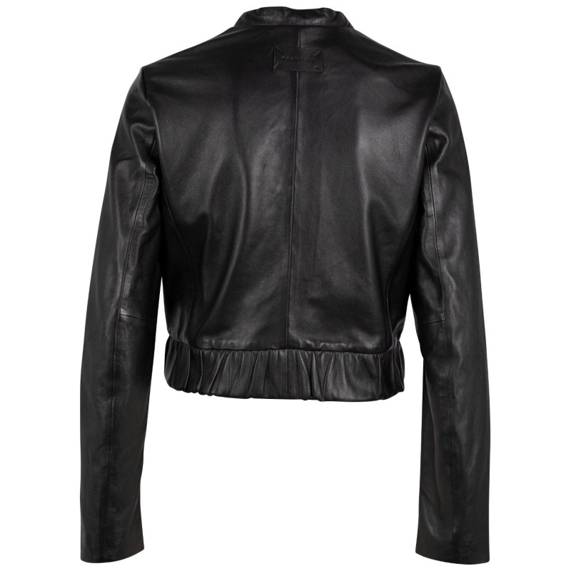 Geaca Scurta de Piele Dama Mauritius Neagra MWAmalie – Black Friday