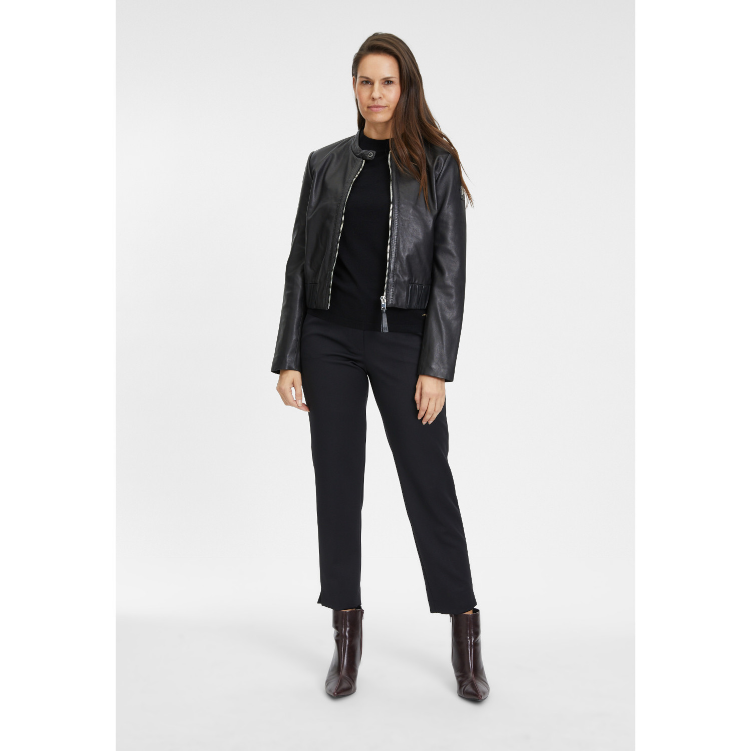 Geaca Scurta de Piele Dama Mauritius Neagra MWAmalie – Black Friday