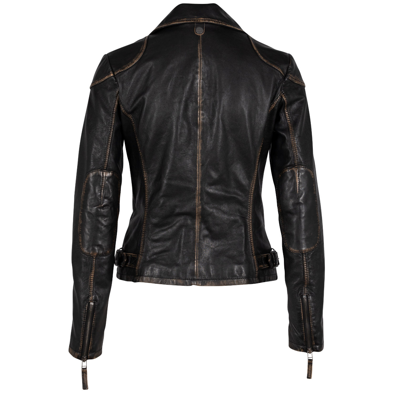 Geaca de Piele Dama Mauritius Negru Antic MWPeggie – Black Friday