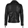 Geaca de piele naturala barbati Mauritius Mavric neagra model biker slim fit