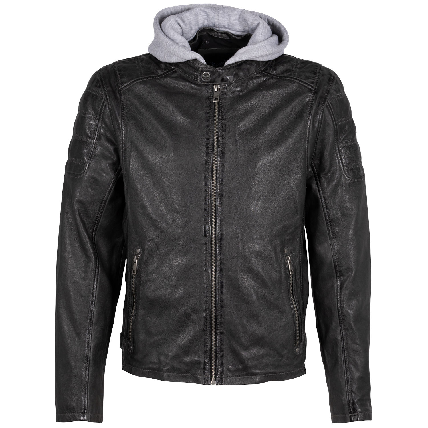 geaca piele naturala barbati mauritius rylo antracit regular fit