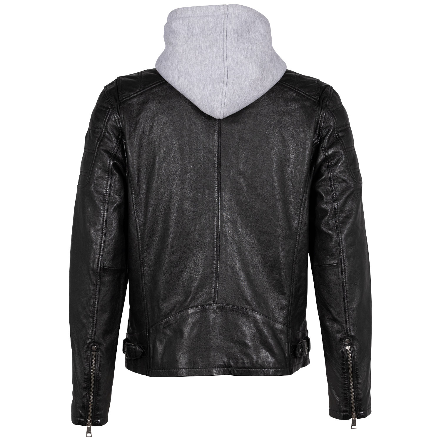 geacă de piele slim fit bărbați Mauritius Rylo geacă de piele bărbați Mauritius Rylo neagră cu glugă detașabilă