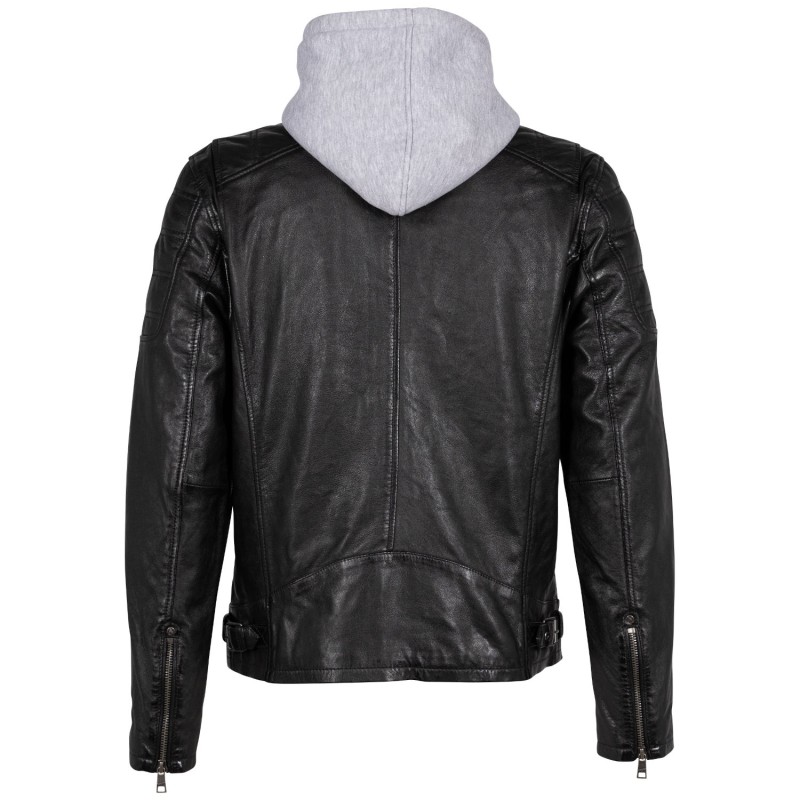 Geaca de Piele Barbati Mauritius Neagra Rylo – Black Friday