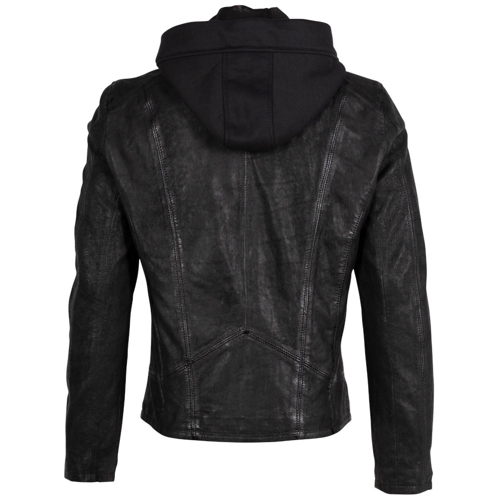 Geaca de Piele Barbati 2.0 by Mauritius Neagra 2MCrain - readytowear