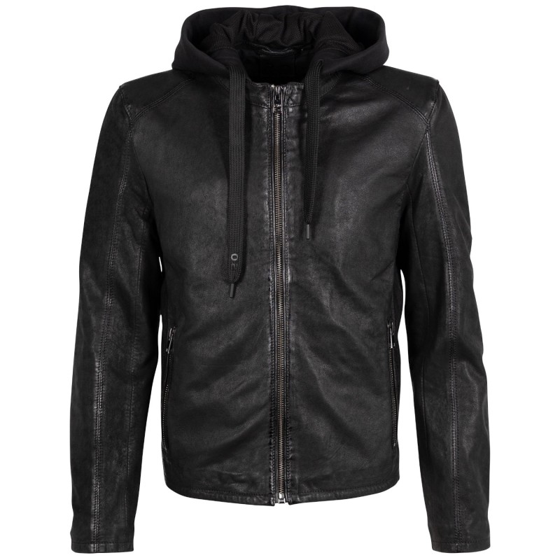 Geaca de Piele Barbati 2.0 by Mauritius Neagra 2MCrain – Geci de Piele