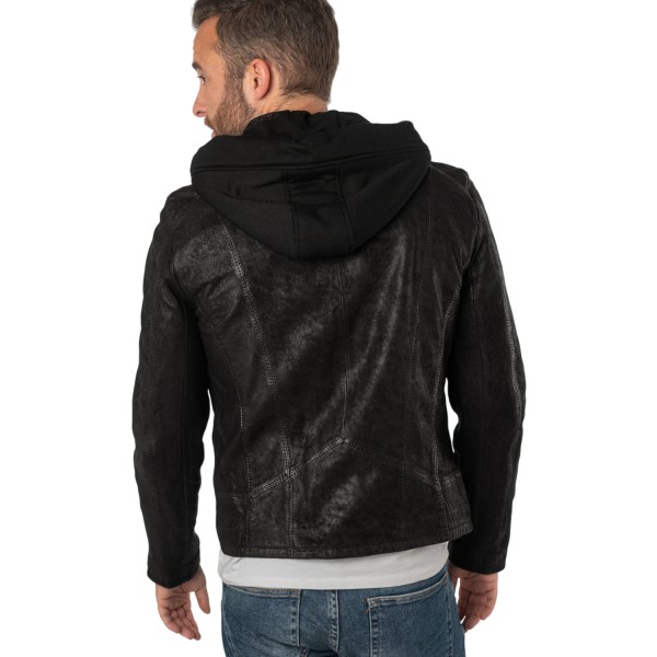 Geaca de Piele Barbati 2.0 by Mauritius Neagra 2MCrain