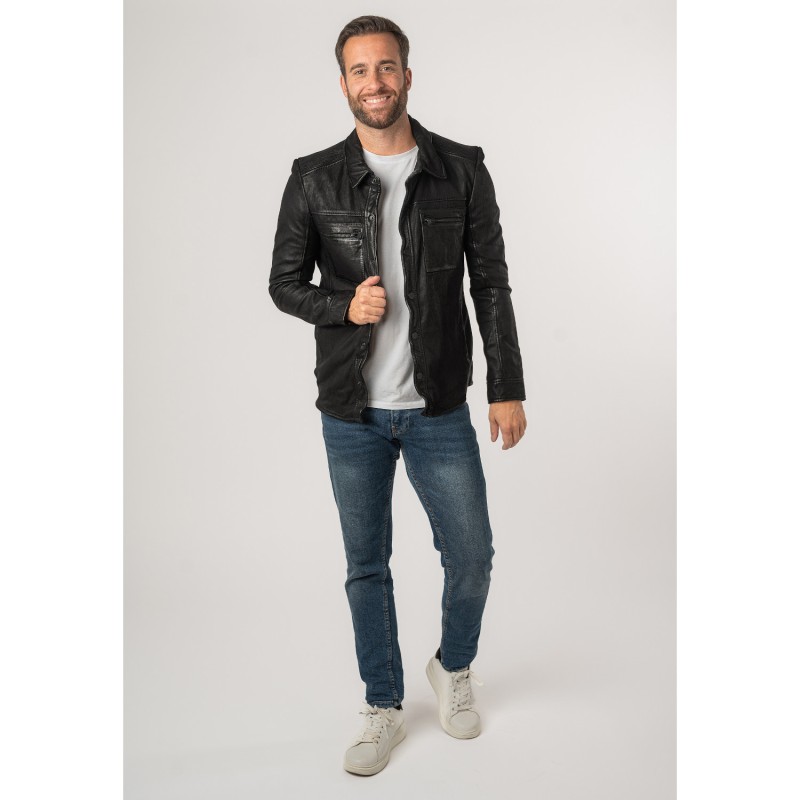 Camasa de Piele Barbati 2.0 by Mauritius Neagra 2MDonn – Black Friday