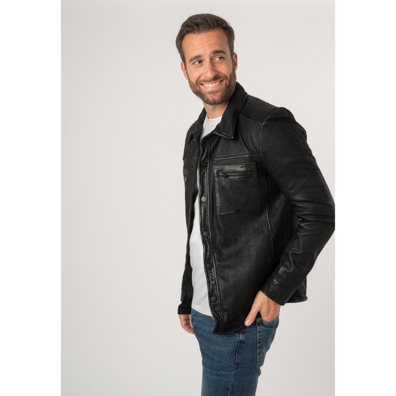 Camasa de Piele Barbati 2.0 by Mauritius Neagra 2MDonn – Black Friday