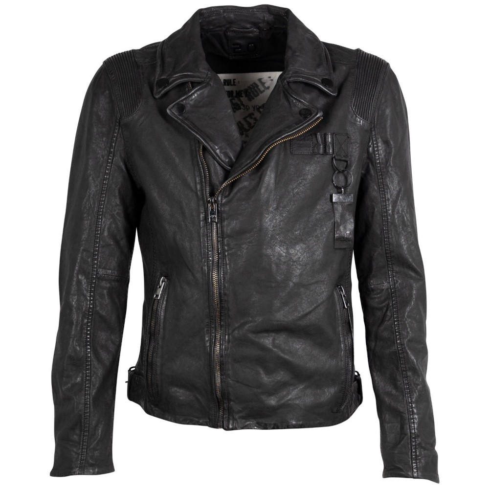 Geaca de Piele Barbati 2.0 by Mauritius Neagra 2MFerris - readytowear