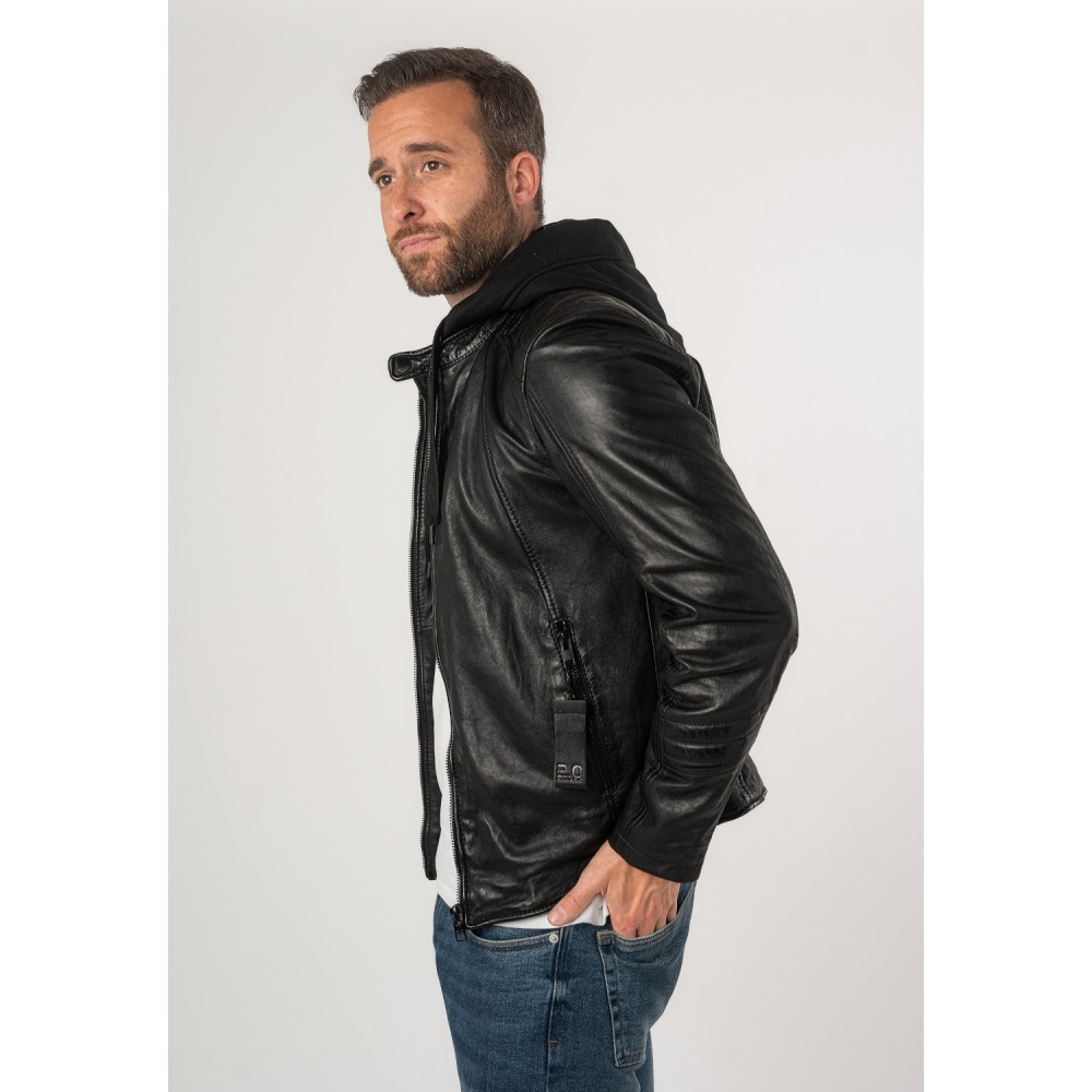 Geaca de Piele Barbati 2.0 by Mauritius Neagra 2MJilas - readytowear