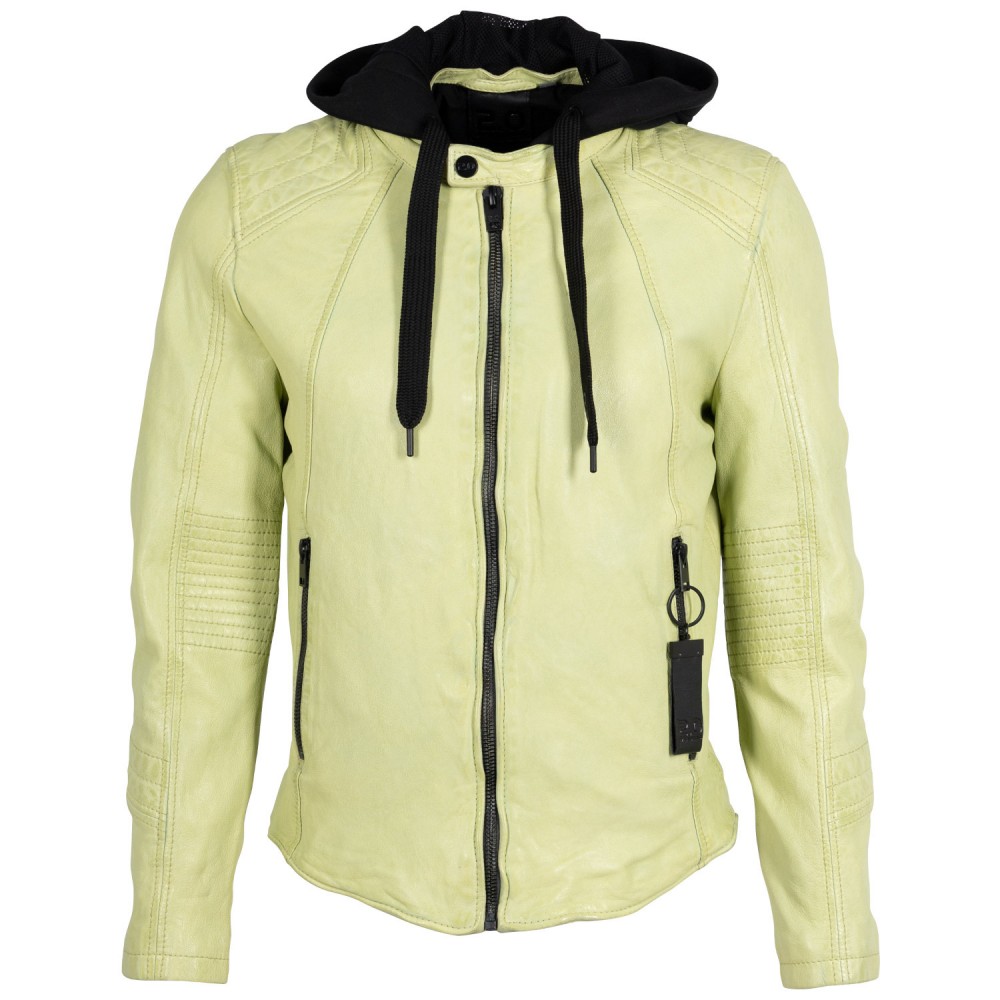 Geaca de Piele Barbati 2.0 by Mauritius Verde Lime 2MJilas - readytowear.ro