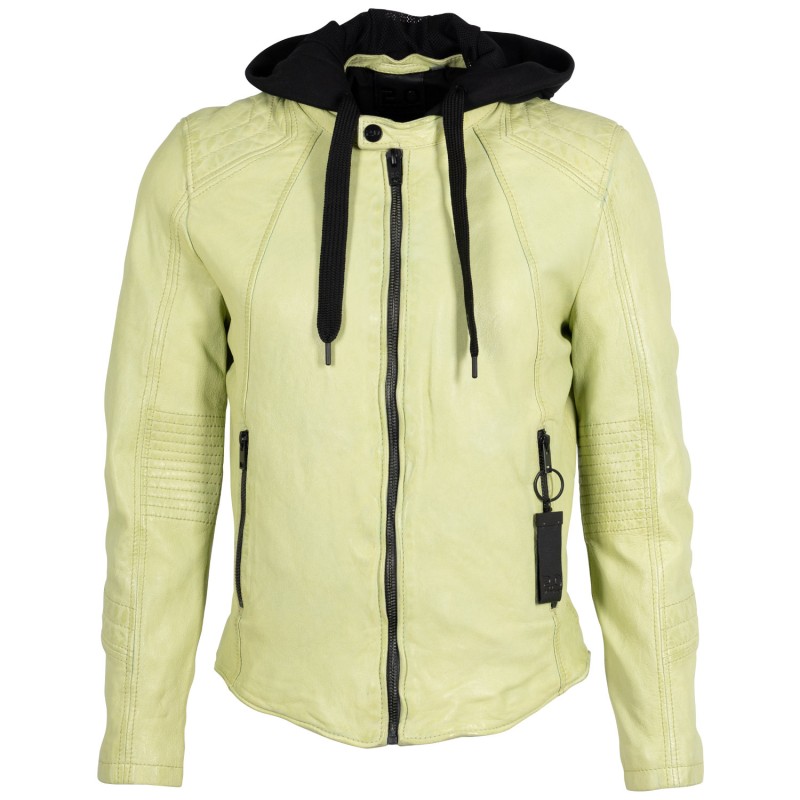 Geaca de Piele Barbati 2.0 by Mauritius Verde Lime 2MJilas – Geci de Piele