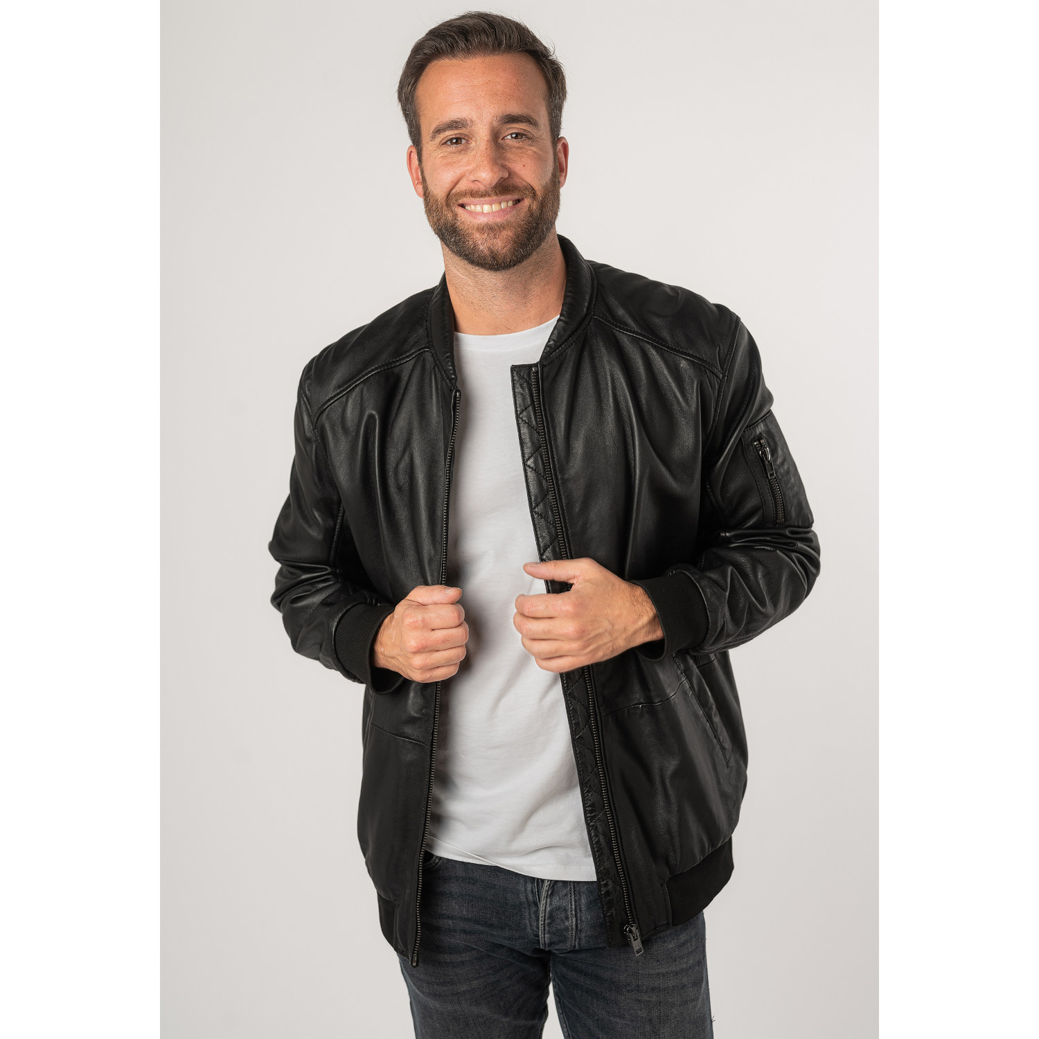 Geaca de Piele Unisex 2.0 by Mauritius Neagra 2MKaira – Geci de Piele