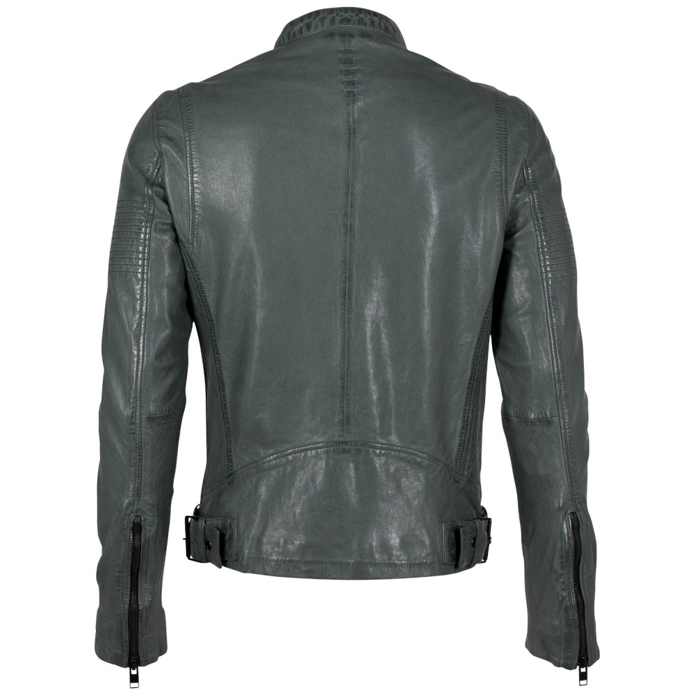 Geaca de Piele Barbati 2.0 by Mauritius Verde Inchis 2MMAsher - readytowear