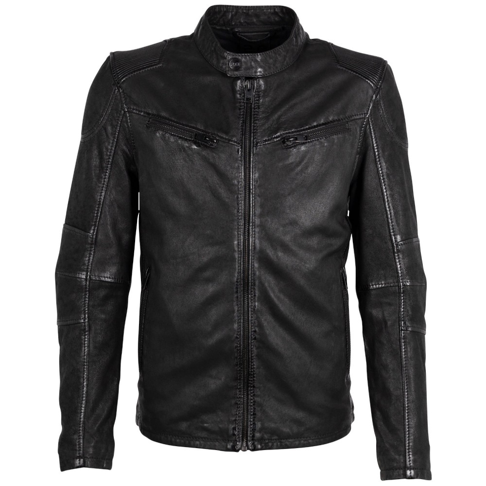 Geaca de Piele Barbati 2.0 by Mauritius Neagra 2MSaibo - readytowear