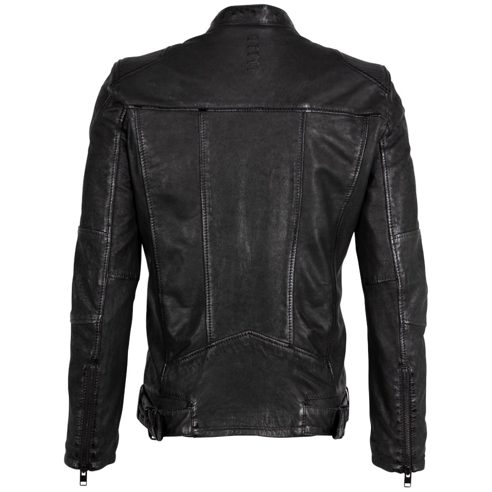 Geaca de Piele Barbati 2.0 by Mauritius Neagra 2MSaibo - readytowear