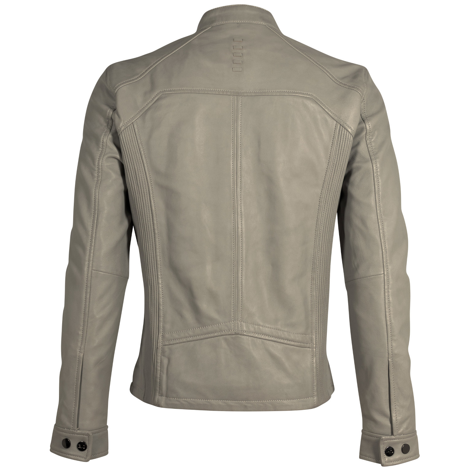 Geaca de Piele Barbati 2.0 by Mauritius Gri Deschis 2MToji – Black Friday