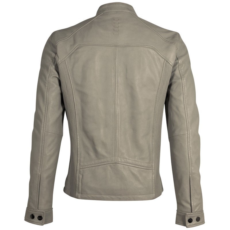 Geaca de Piele Barbati 2.0 by Mauritius Gri Deschis 2MToji – Geci de Piele