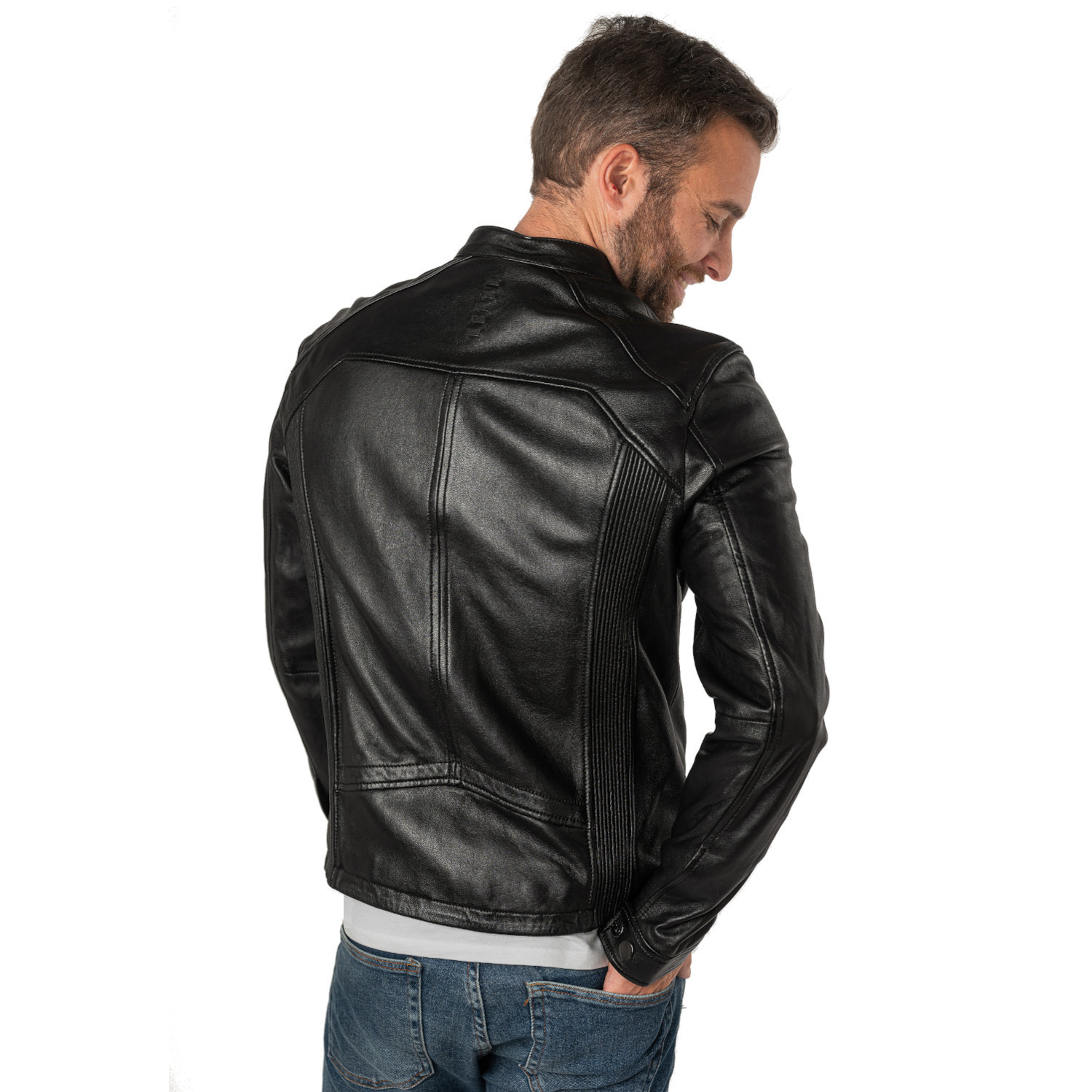 Geaca de Piele Barbati 2.0 by Mauritius Neagra 2MToji – Geci de Piele