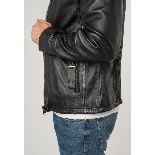 Geaca de Piele Barbati 2.0 by Mauritius Neagra 2MToji – Black Friday — fotografia 7