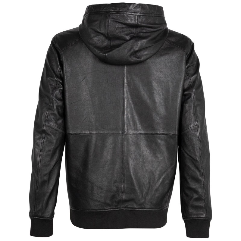 Hanorac de Piele Unisex 2.0 by Mauritius Negru 2MYonji – Geci de Piele