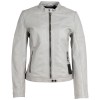Geaca de Piele Dama 2.0 by Mauritius Gri Deschis 2Wima