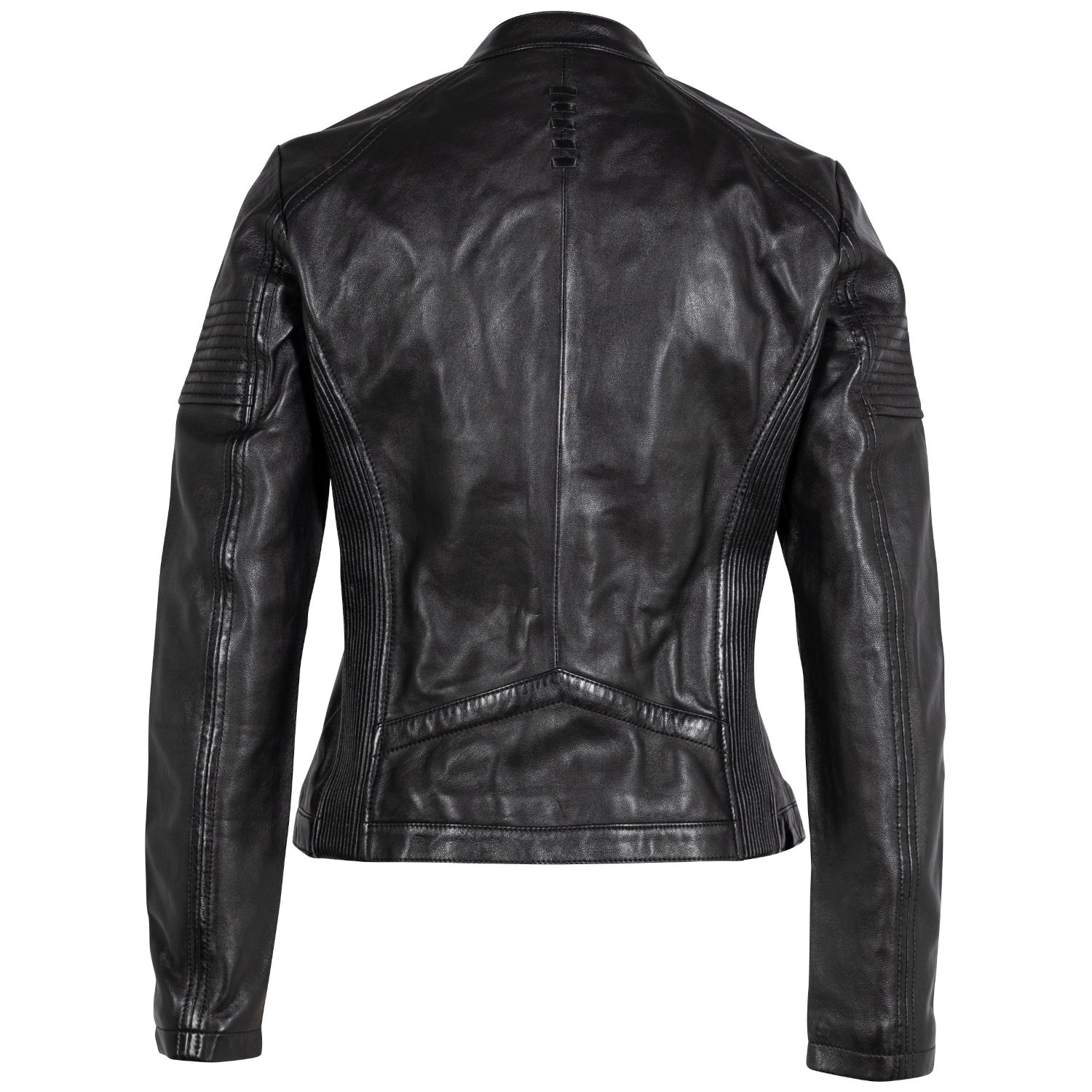 Geacă de piele damă neagră 2.0 by Mauritius 2Wima Slim Fit