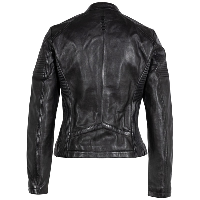 Geaca de Piele Dama 2.0 by Mauritius Neagra 2Wima – Geci de Piele