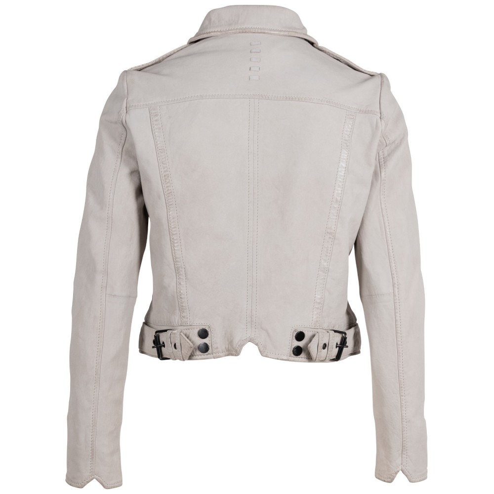 Geaca Scurta de Piele Dama 2.0 by Mauritius Gri Deschis 2Wmarin - readytowear