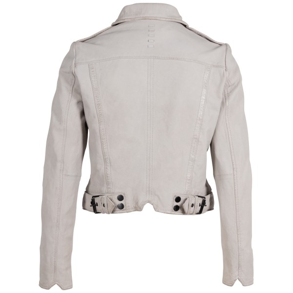 Geaca Scurta de Piele Dama 2.0 by Mauritius Gri Deschis 2Wmarin