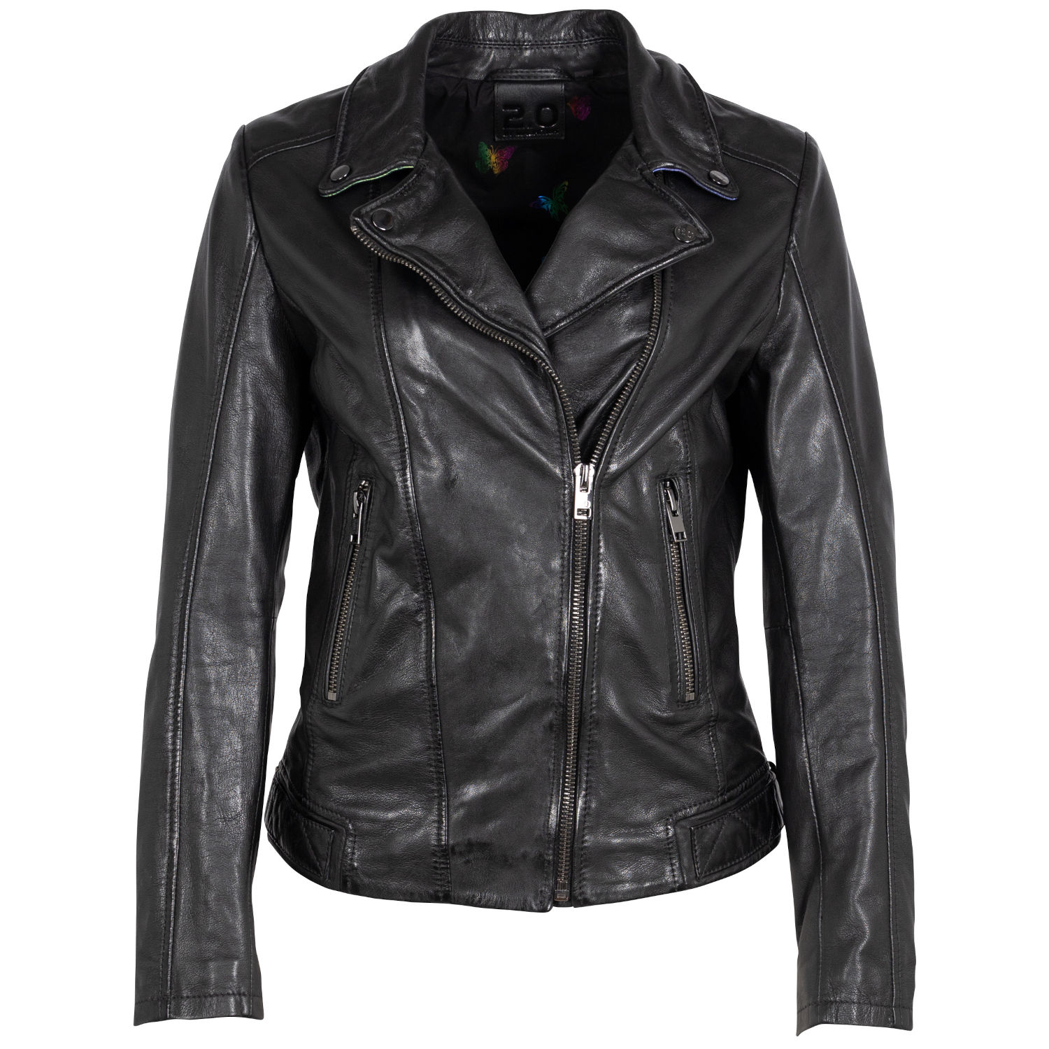 Geaca de Piele Dama 2.0 by Mauritius Negru/Holografic 2Wminji – Geci de Piele Geaca de Piele Dama 2.0 by Mauritius Negru/Holografic 2Wminji – Geci de Piele