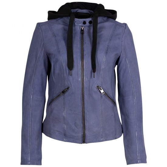 Geaca de Piele Dama 2.0 by Mauritius Mov Inchis 2Wnadya