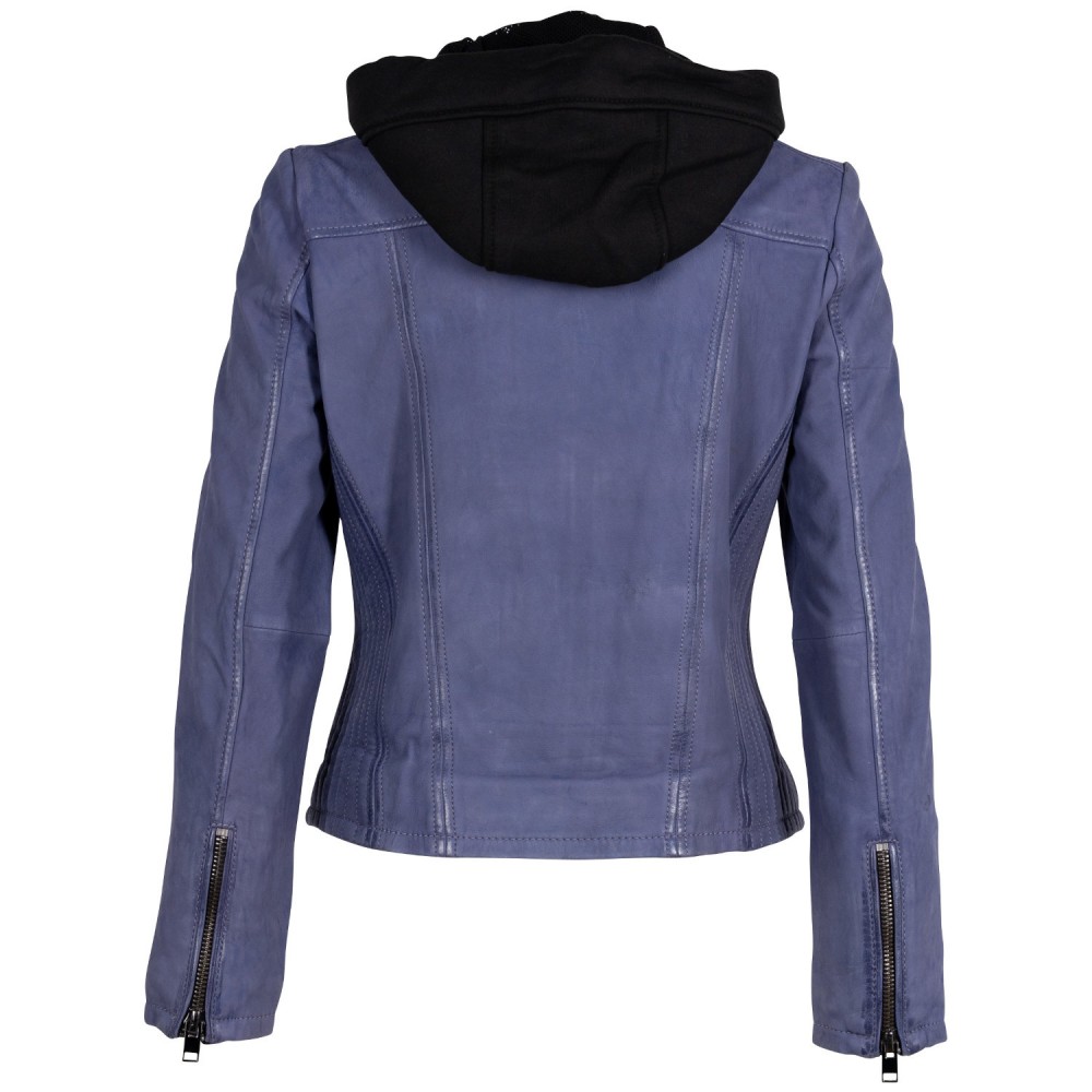 Geaca de Piele Dama 2.0 by Mauritius Mov Inchis 2Wnadya - readytowear