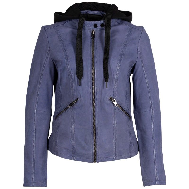 Geaca de Piele Dama 2.0 by Mauritius Mov Inchis 2Wnadya – Geci de Piele