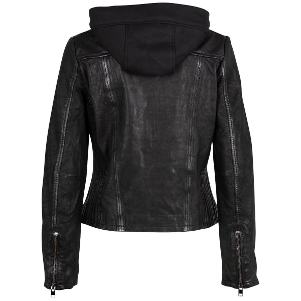 Geaca de Piele Dama 2.0 by Mauritius Neagra 2Wnadya