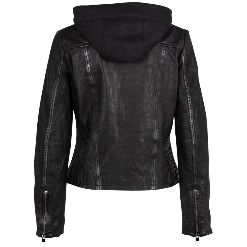 Geaca de Piele Dama 2.0 by Mauritius Neagra 2Wnadya – Geci de Piele