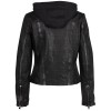 2WNadya 2.0 by Mauritius – Geacă piele nubuk neagră Slim Fit Geacă de piele nubuk damă neagră 2.0 by Mauritius 2WNadya cu glugă detașabilă
