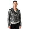 Geaca de Piele Dama 2.0 by Mauritius Negru/Holografic 2Wnishell