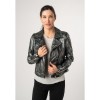 Geaca de Piele Dama 2.0 by Mauritius Negru/Holografic 2Wnishell