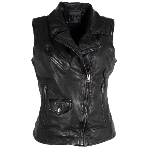 Vesta de Piele Dama 2.0 by Mauritius Neagra 2Wnovy